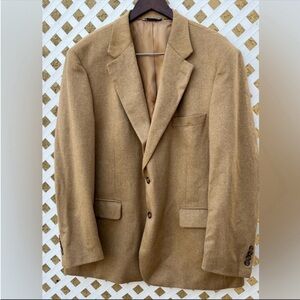 Haspel 100% CAMEL HAIR Tan Sport Coat Blazer Jacket Men’s 46R